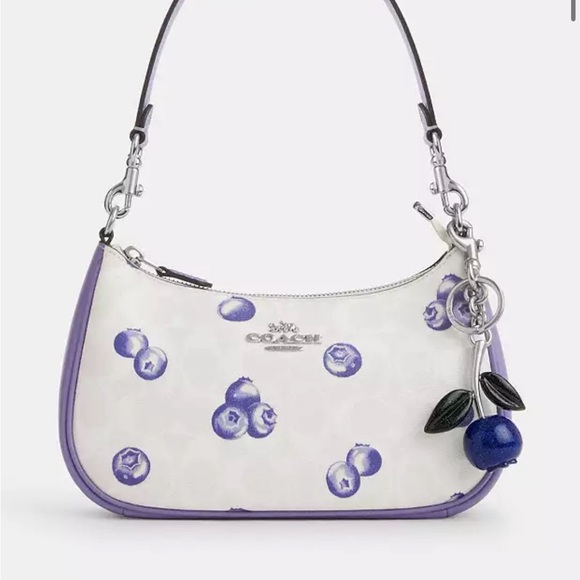 NWT Coach Glitter Blueberry Bag Charm - Picture 2 of 7